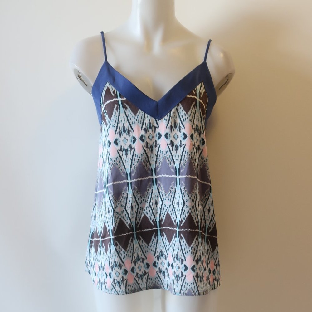 Zoa NYC Blue, Brown, Pink, Gray, Print Camisole Tank Top Sz S *